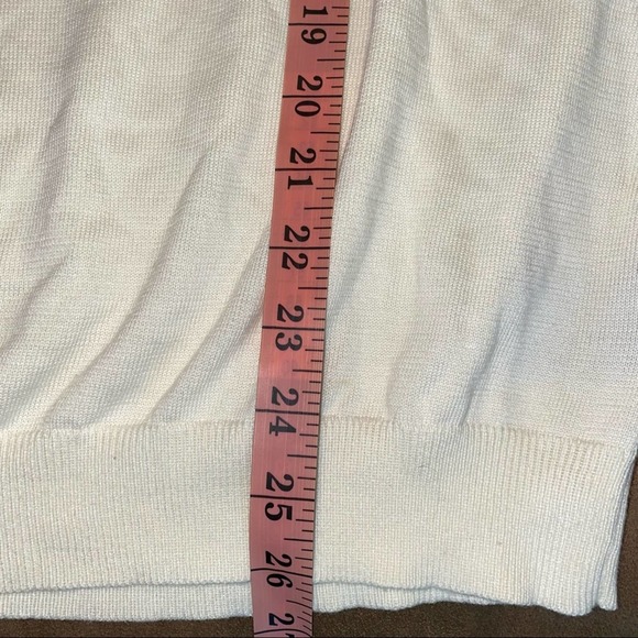J Ferrar V-Neck Cream Pullover Sweater NEW - Picture 8 of 8